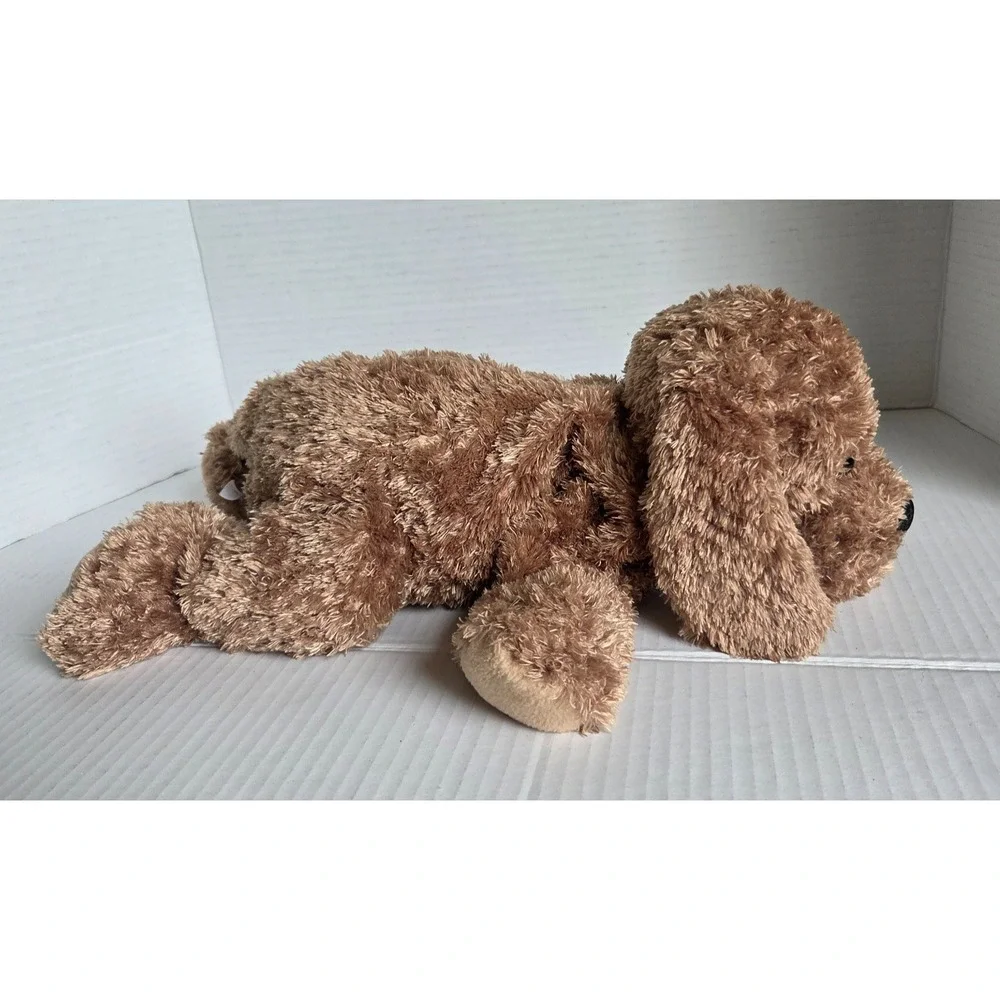 Princess Soft Toys Brown Plush Puppy Dog Floppy Shaggy missing Bow 15